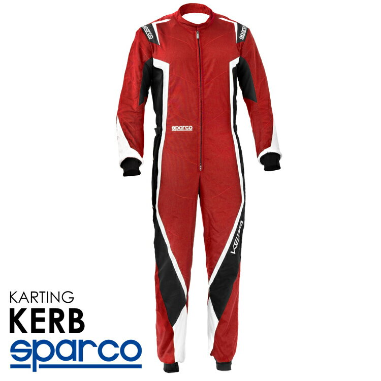 在庫限り：SPARCO スパルコ レーシングスーツ KERB KART レッド×ブラック レーシングカート・走行会用モデル CIK-FIA Level2/N/2013-1公認 (002341RNBO_)