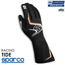 SPARCO スパルコ TIDE GLOVE ブラック×オレンジ レーシンググローブ FIA8856-2018公認 (01356_NRAF)