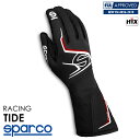 SPARCO スパルコ TIDE GLOVE ブラック×レッド レーシンググローブ FIA8856-2018公認 (01356_NRRS)