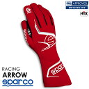 SPARCO スパルコ ARROW GLOVE レッド×ブラック レーシンググローブ FIA8856-2018公認 (001314_RSNR)