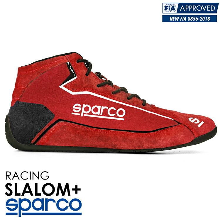 SPARCO スパルコ レーシングシューズ SLALOM+ (スラローム・プラス) レッド FIA8856-2018公認 (001274_RS)