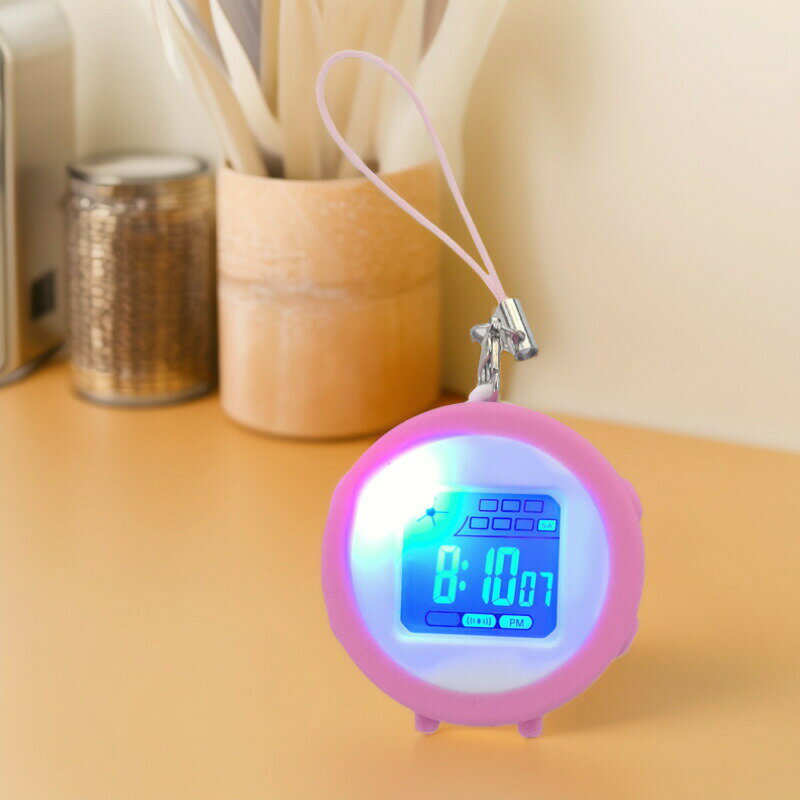 キーホルダー型デジタル時計 懐中時計 デジタル時計 ミニ ウォッチ 夜光 バックライト ボタン付き 通し穴付き コンパクト 小さい 吊り下げ 可愛い お洒落 レディース メンズ 男女兼用 子供 キッズ 通勤 通学 習い事 お出掛け リチウム