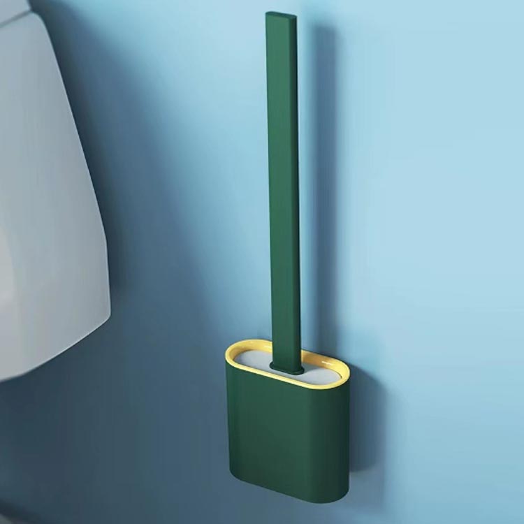 トイレブラシ 2個セット　おしゃれ スリム シリコン 収納 一体型 セット スタンドセット スタンド式 壁掛け式 北欧 掃除 清掃 便器 トイレ ブラシ 整理 ポット ケース付 壁かけ 清潔 使いやすい コンパクト シンプル 無地 インテリア ホテル用 自宅用 2