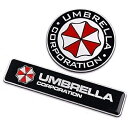 【お買い物マラソン 当店全品ポイント5倍】 自動車用 バイオハザード アンブレラ社 立体 金属 ステッカー エンブレム カー バイク リベレーションズ ラベル ステッカー2点セット Biohazard(2)