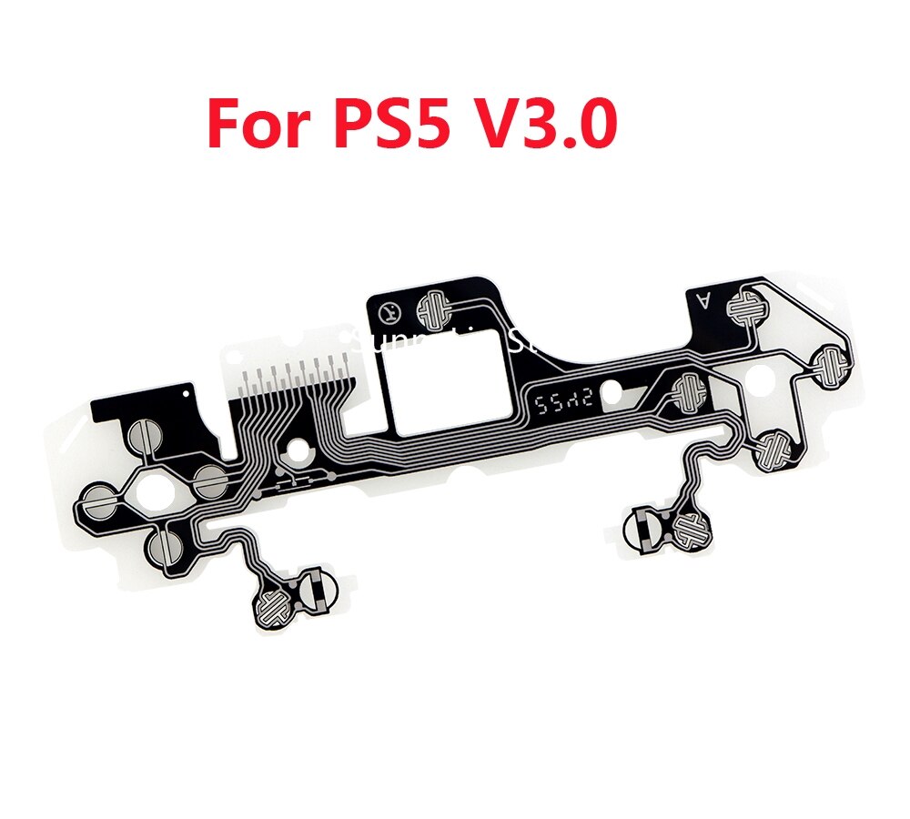 SONY PS5 DualSense V3 ワイヤレスコントローラー用 ボタン フレキシブル ケーブル 導電性フィルム