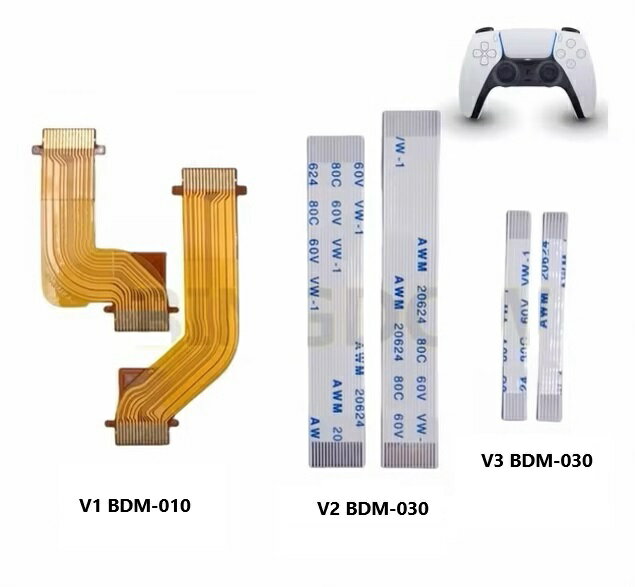 SONY PS5 コントローラー BDM-010 BDM-020 BDM-030 R2 L2 L1 R1 トリガー ボタン フレックス ケーブル リボン 導電性 フレキシブル ケーブル 交換 修理 部品 左右セット