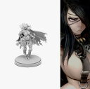 38mm 1/35 KINGDOM DEATH キングダム・デス Monster KDM 女性戦士 未塗装 レジン製 組み立て キット フィギュア プラモデル 人形 ガレ..