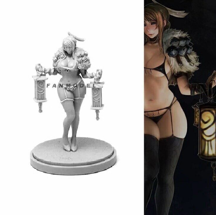 【お買い物マラソン 当店全品ポイント5倍】 41mm KINGDOM DEATH キングダム デス Pinup Lantern Festival 女性戦士 未塗装 レジン製 組み立て キット フィギュア プラモデル 人形 ガレージキット