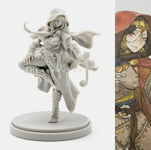 41mm KINGDOM DEATH キングダム・デス Echoes of Death エコーズ・オブ・デス 女性戦士 未塗装 レジン製 組み立て キット フィギュア プラモデル 人形 ガレージキット