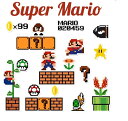 【お買い物マラソン 当店全品ポイント5倍】 SUPER MARIO スーパーマリオ 防水 ステッカー 23枚セット スーツケース スノーボード ストリート 子供...