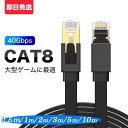 CAT6LANケーブル フラット 0.5m ホワイト LA-FL6-005W サンワサプライ【ネコポス対応】