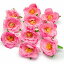 造花 ツバキ サザンカ 花のみ 5センチ 100個 (縁取りピンク)