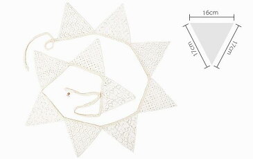 パーティーフラッグ ガーランド フラワーモチーフ ガーリー系 レース製