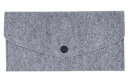 ペンケース メンズ（売れ筋ランキング） ペンケース シンプル 温かみのあるフェルト製 ボタン付き (ライトグレー)