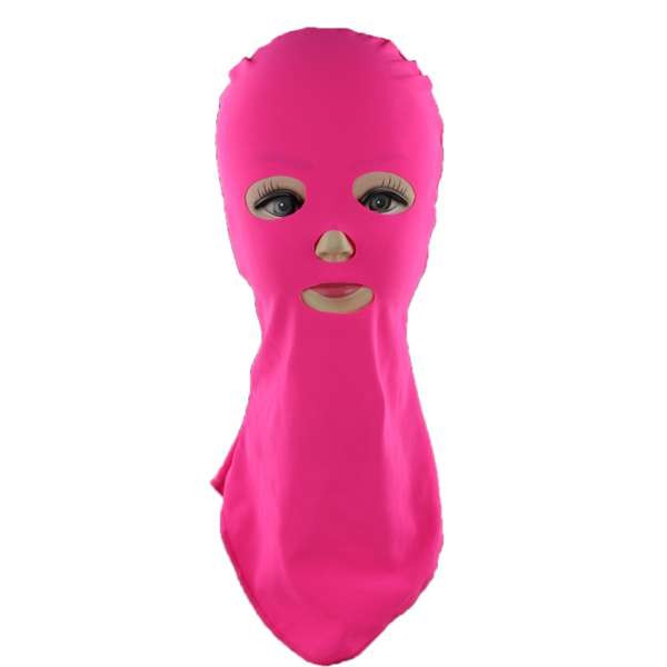 フェイスキニ 日焼け防止マスク 男女兼用 シンプル ピンク 