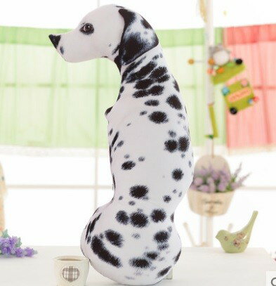 クッション リアル 犬の全身 肩ごしにのぞく姿 プリント ダイカット (B)のサムネイル