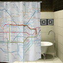 シャワーカーテン シャワーカーテン ロンドン 地下鉄マップ