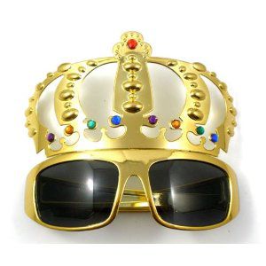 まるで王様が身に着けているような王冠が付いたおもしろメガネです。これさえあれば、パーティーなどで、王様の気分を味わえること間違いなしです。素材 プラスチック 樹脂
