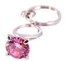 キーホルダー 本物みたいな大きなダイヤの指輪モチーフ キラキラ (ピンク)