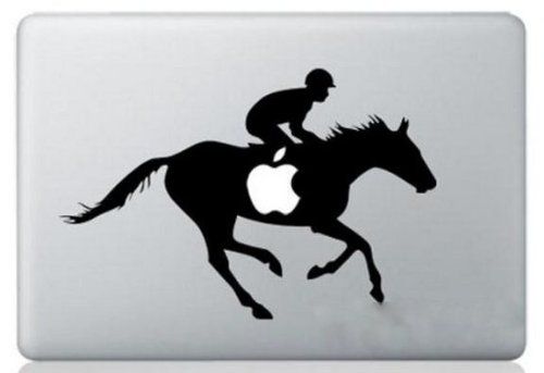 MacBook ステッカー シール Horse racing 13インチ 