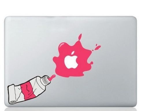 【50％OFF 半額 クーポン配布中】MacBook ステッカー シール Paint the apple 15インチ 