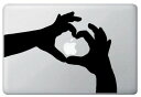 MacBook ステッカー シール Heart Hands (17インチ)