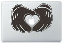 MacBook XebJ[ V[ Black Hands Heart (11C`)