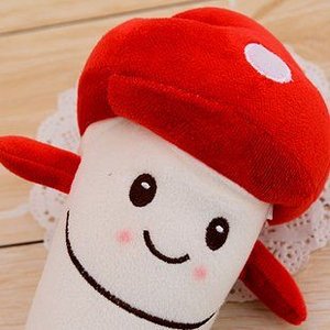 肩たたき棒 ぬいぐるみ風 キノコ型 (ブラウン)