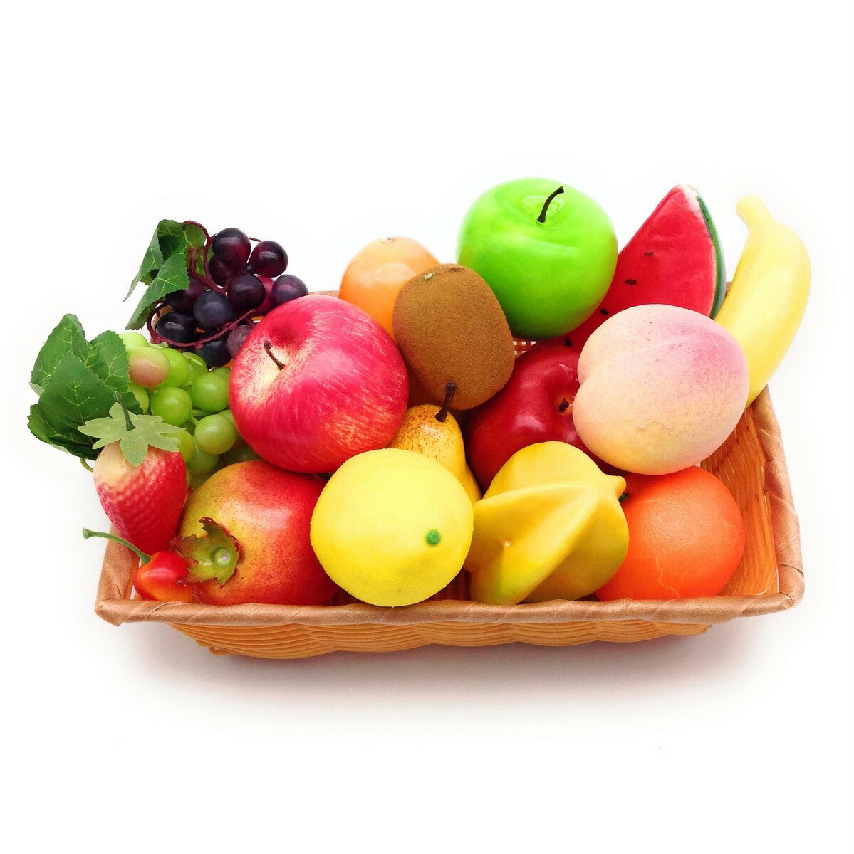 食品サンプル フルーツ 果物 いろいろ 16種類セット カゴ