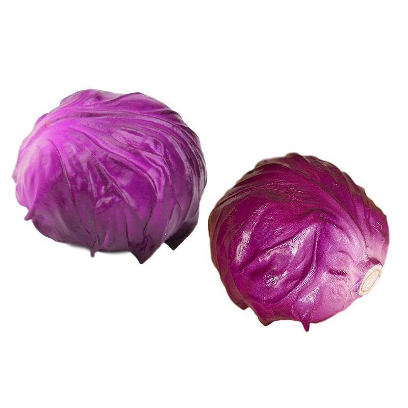 食品サンプル まるごと キャベツ 野菜 2個セット (紫キャベツ)