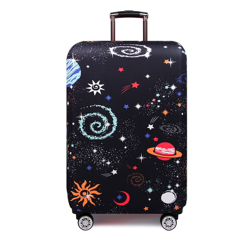 【50％OFF（半額）クーポン配布中】スーツケースカバー 宇宙空間 スター 惑星 イラストプリント柄 (Lサイズ)