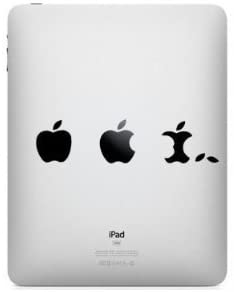 【50％OFF（半額）クーポン配布中】iPad ステッカー シール Eaten Apple
