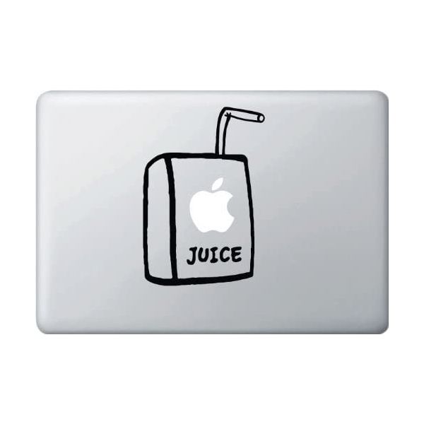 【50％OFF（半額）クーポン配布中】MacBook ステッカー シール Apple Juice Box (大サイズ)