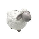【30％OFFクーポン配布中】貯金箱 置物 モコモコした羊さん シンプル 陶器製