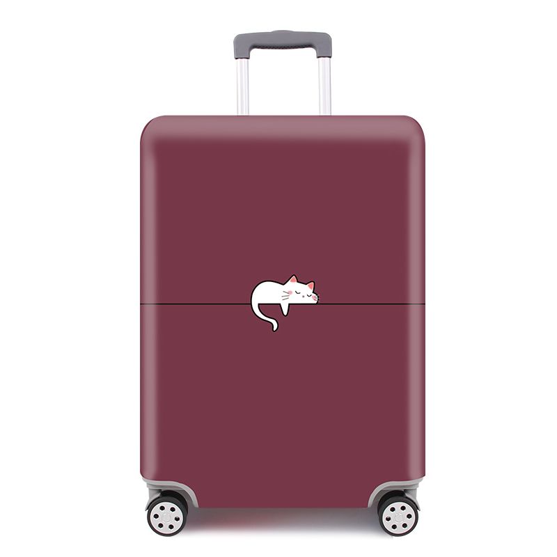 送料無料！！メール便でお届けいたします※代引き不可動物の寝ている姿が可愛いシンプルなデザインのスーツケースカバーです。大切なスーツケースを保護するカバーは、オシャレな見た目はもちろん空港などで自分のスーツケースを見つける目印にもなり、使わないときは折りたたんでコンパクトに収納できるおすすめアイテムです。伸縮性のある素材でフィットし、底部分はファスナー留めです。素材：ポリエステルサイズ：(高さ)約68-72cm (幅)約48-52cm　(奥行き)約28-32cm