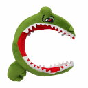 カチューシャ 頭にかじりつく恐竜 むき出しの牙 ユニーク (グリーン) 1