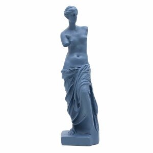 置物 ミロのヴィーナスモチーフ ヨーロッパの石膏彫刻風 (ブルー)