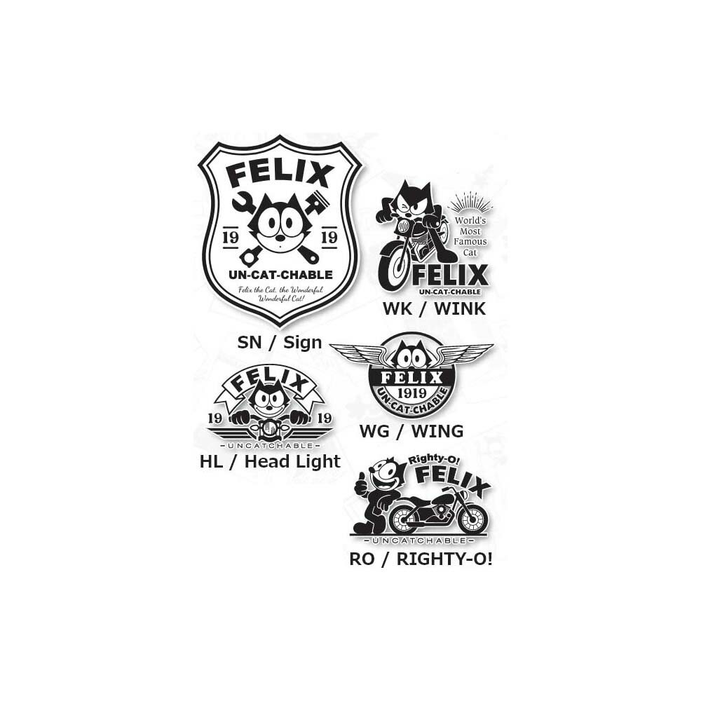 【オリオンエース公認WEBSHOP】フィリックス(FELIX) UN-CAT-CHABLEシリーズ★デコステッカー ステッカー 転写タイプ Felix Sticker FEL-002