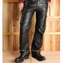 【送料無料★デグナー認定WEB正規代理店】デグナー(DEGNER)★レザーカーゴパンツ LEATHER CARGO PANTSブラック DP-17A