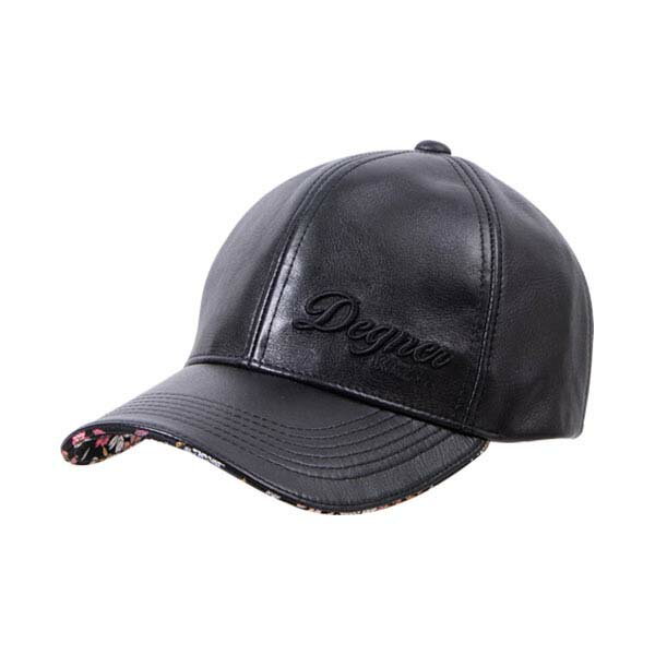 【送料無料★デグナー認定WEB正規代理店】デグナー(DEGNER)★花山レザーキャップ KAZAN LEATHER CAP 帽子 京桜 / ブラック CP-24K