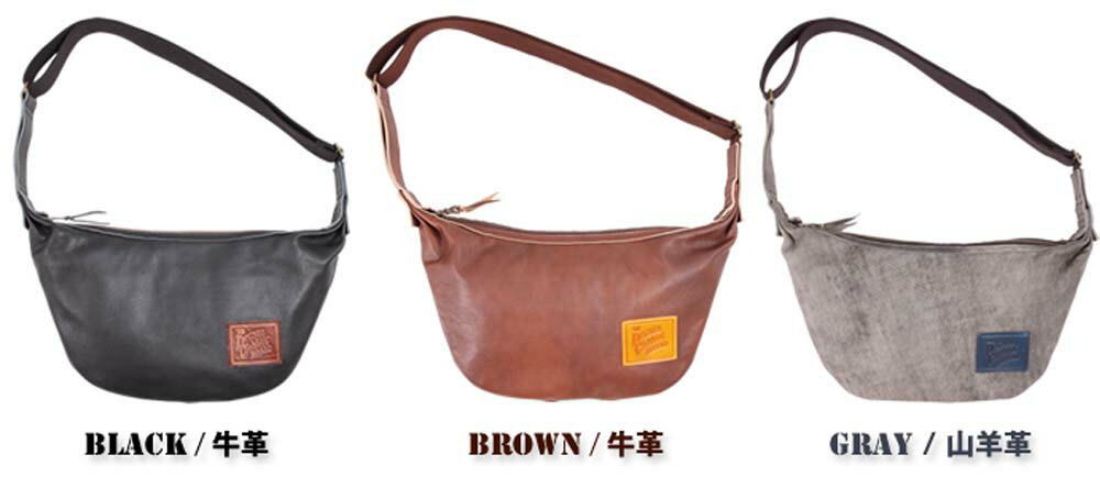 【送料無料★デグナーWEB正規代理店】デグナー (DEGNER) ★ レザーボディバッグ バナナ / LEATHER BODY BAG BANANA W-105