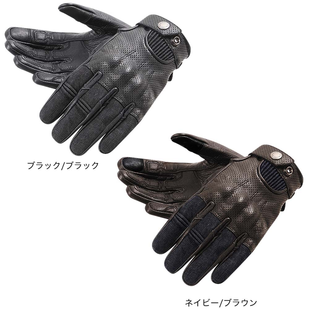 【アウトレット特価★デグナーWEB正規代理】デグナー TG-65デニム レザーコンビグローブ Sサイズのみ DEGNER TG-65