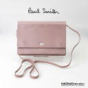 PAUL SMITH/ポールスミス　2WAYバッグ　ショルダーウォレット　クラッチバッグ　レザー　ピンク【中古】