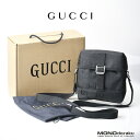 グッチ オフザグリッド GUCCI OF THE GRID ショルダーバッグ GGナイロンキャンバス ブラック ユニセックス 美品 【中古】