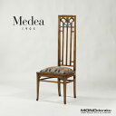 ダイニングチェア イタリア製 Medea メデア ハイバックチェア アールヌーヴォー様式⑴ クラシック エレガント 彫刻 アンティーク調 【中古】【...