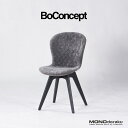 ボーコンセプト ダイニングチェア BoConcept ADELAIDE アデレード アームレスチェア ブラック×エスプレッソオーク ベルベット キルティング 北欧モダン ミニマル シンプル デザイナーズ【中古】【中古家具】【USED家具】【リユース】【デザイナーズ家具】