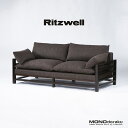 ソファ リッツウェル Ritzwell GRAND LEEWISE グランドリーワイズ 3Pソファ アッシュ材 フェザークッション カバーリング モダン アジアンデザイン 3人掛け【中古】【中古家具】【USED家具】【リユース】【デザイナーズ家具】