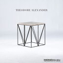 サイドテーブル セオドアアレキサンダー THEODORE ALEXANDER ウッド アイアン 花台 モダン ラグジュアリー インダストリアル メートランドスミス【中古】【中古家具】【中古サイドテーブル】【USED家具】【リユース】【デザイナーズ家具】