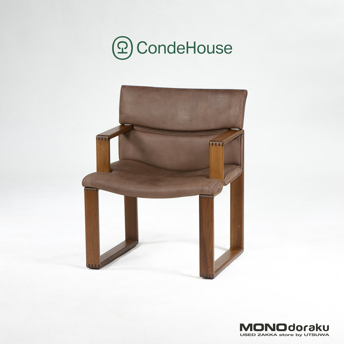 樂天商城 - 【中古】ダイニングチェア ホック Hock 現カンディハウス CondeHouse BOLS ボルス アームチェア ウォールナット材 本革 レザー 旭川家具 ジャパンヴィンテージ ミッドセンチュリー 北欧スタイル 民芸 国産家具【中古ダイニングチェア】【中古家具】【USED】