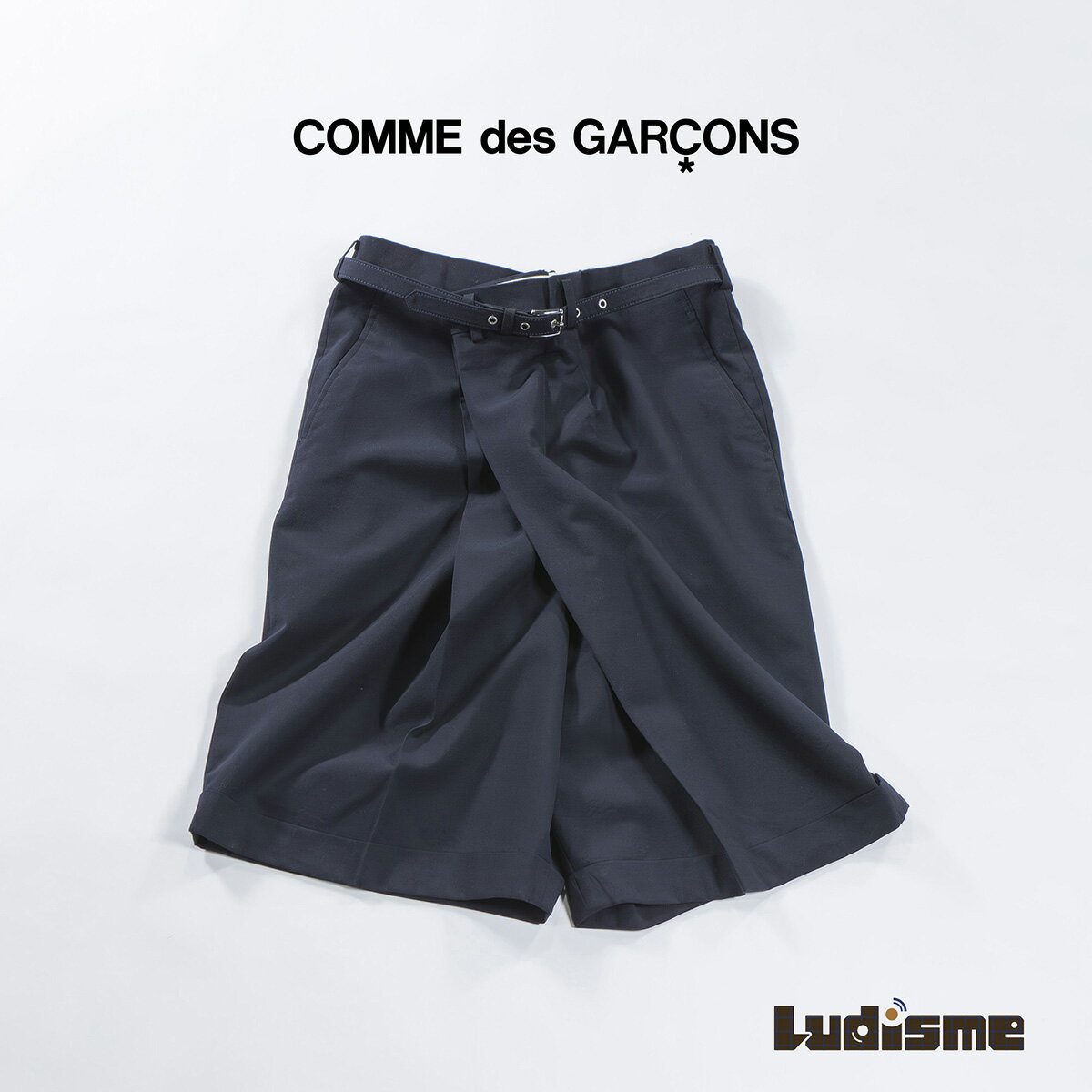 【古着】コムデギャルソン COMME des GARCONS AD2013 ドッキングワイドショーツ 川久保玲 ハーフパンツ キュロット 再構築 レディースファッション ボトムス ユニセックス【中古】【ブランド古着】【USED】